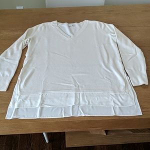 Vince cream v neck sweater